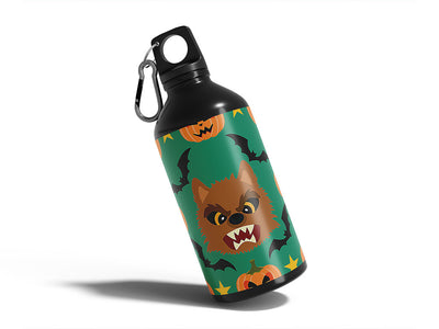 wicked werewolf halloween Water Bottle DIY Stickers