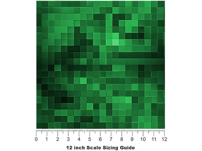 Wicked Witch Pixel Vinyl Film Pattern Size 12 inch Scale~Rwraps Wicked Witch Pixel Sizing Chart~2
