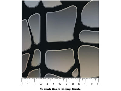 Wide Berth Cobblestone Vinyl Film Pattern Size 12 inch Scale~Rwraps Wide Berth Cobblestone Sizing Chart~3