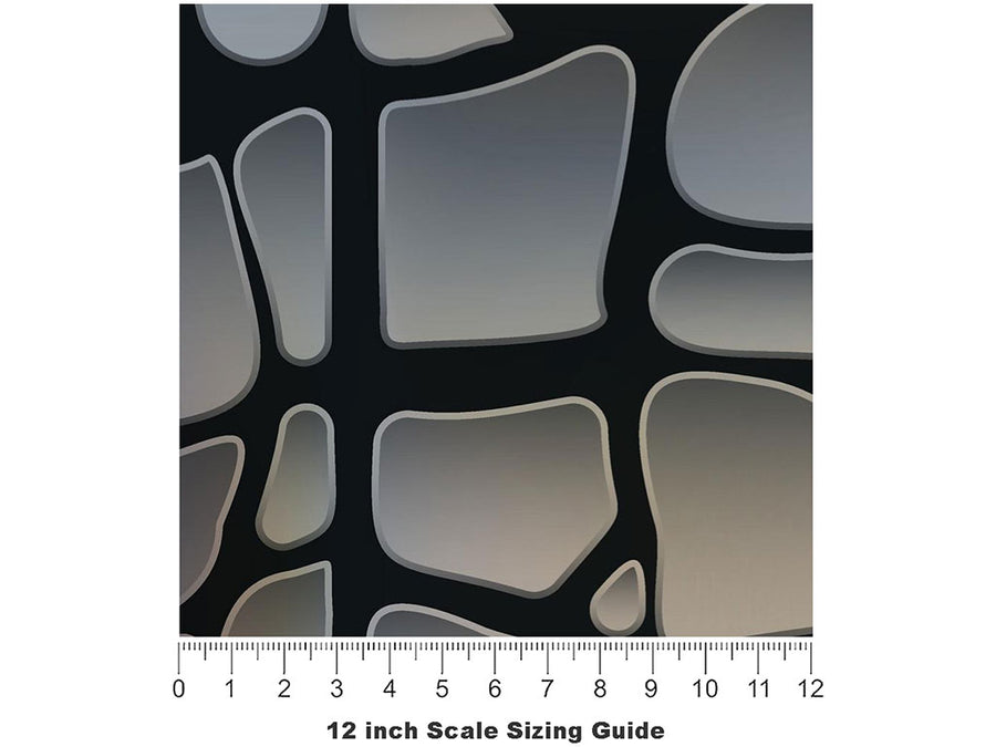 Wide Berth Cobblestone Vinyl Film Pattern Size 12 inch Scale~Rwraps Wide Berth Cobblestone Sizing Chart~3