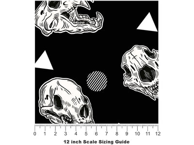 Wild Beast Halloween Vinyl Film Pattern Size 12 inch Scale~Rwraps Wild Beast Halloween Sizing Chart~2