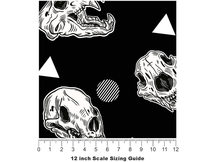 Wild Beast Halloween Vinyl Film Pattern Size 12 inch Scale~Rwraps Wild Beast Halloween Sizing Chart~2