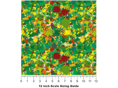 Wild Life Paint Splatter Vinyl Film Pattern Size 12 inch Scale~Rwraps Wild Life Paint Splatter Sizing Chart~2