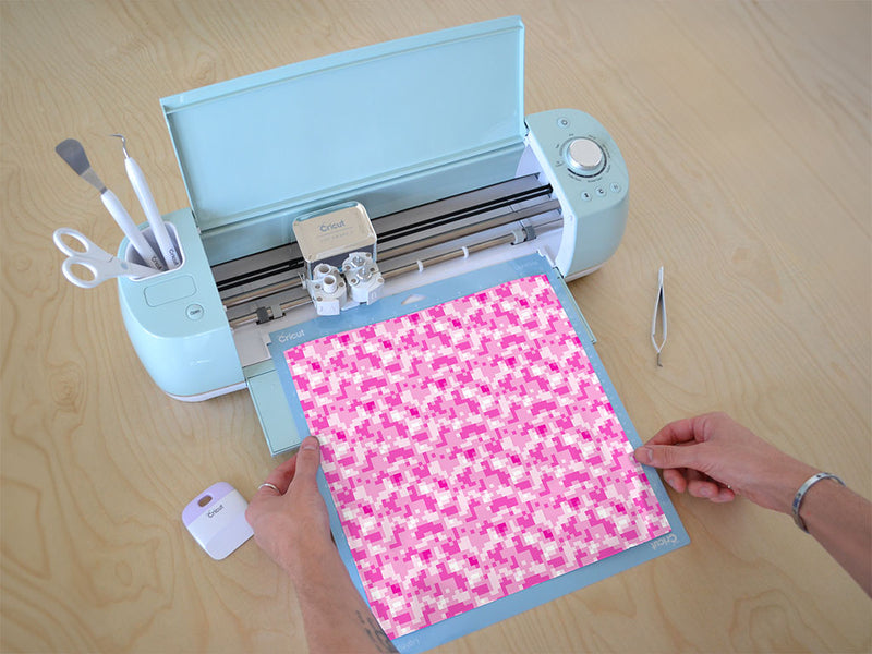 wild orchids pixel Cricut Compatible Vinyl