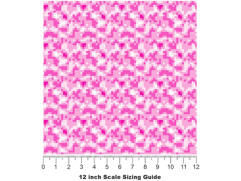 Wild Orchids Pixel Vinyl Film Pattern Size 12 inch Scale~Rwraps Wild Orchids Pixel Sizing Chart~2