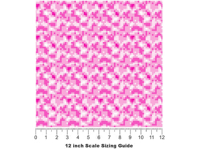 Wild Orchids Pixel Vinyl Film Pattern Size 12 inch Scale~Rwraps Wild Orchids Pixel Sizing Chart~2