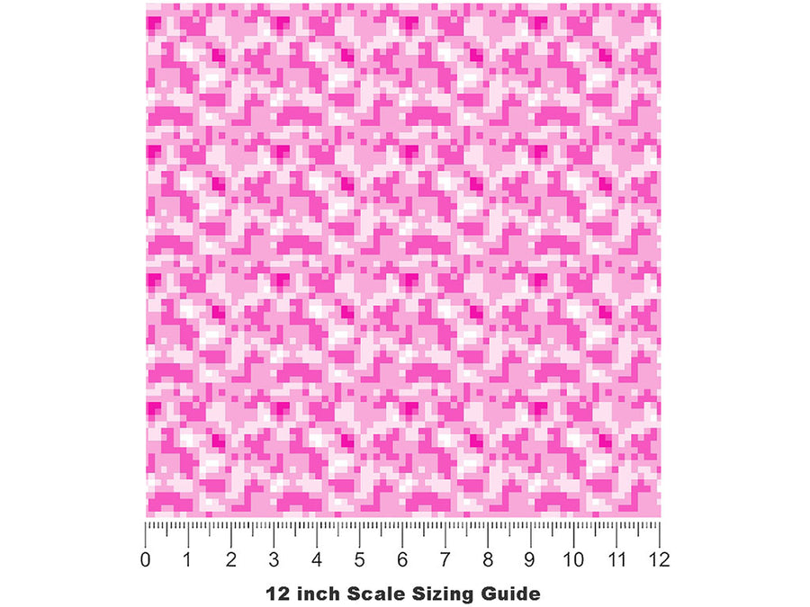 Wild Orchids Pixel Vinyl Film Pattern Size 12 inch Scale~Rwraps Wild Orchids Pixel Sizing Chart~2