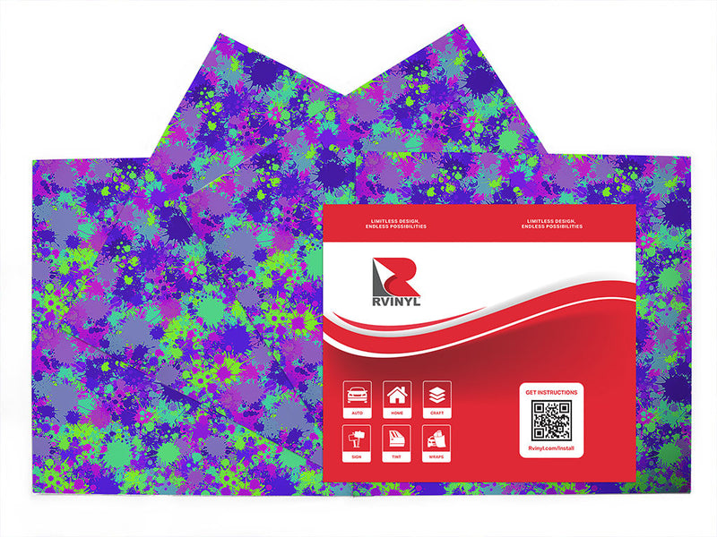 wild ride paint splatter Craft Vinyl Sheet Pack