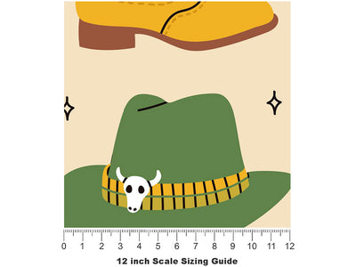 Wild West Americana Vinyl Film Pattern Size 12 inch Scale~Rwraps Wild West Americana Sizing Chart~3