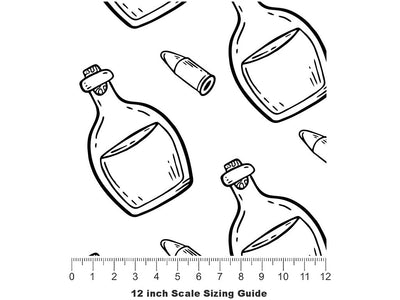 Wild West Alcohol Vinyl Film Pattern Size 12 inch Scale~Rwraps Wild West Alcohol Sizing Chart~2