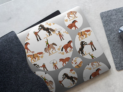 wild wrangling western DIY Laptop Stickers