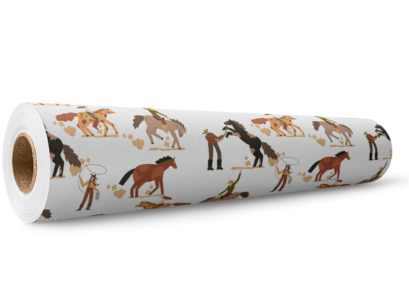 Wild Wrangling Cowboy Wrap Film Wholesale Roll~Rwraps Series 914 Digitally Printed Vinyl Roll~5
