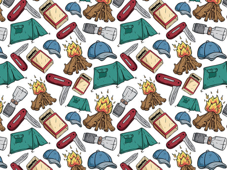 Wilderness Adventures Camping Vinyl Wrap Pattern~Rwraps Series 914 Digitally Printed Vinyl Wrap~0