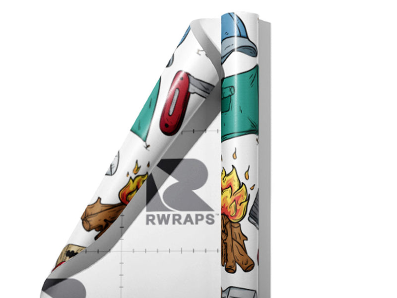 Wilderness Adventures Camping Wrap Film Sheets~Rwraps Series 914 Wilderness Adventures Camping Scrolled Sheet~3
