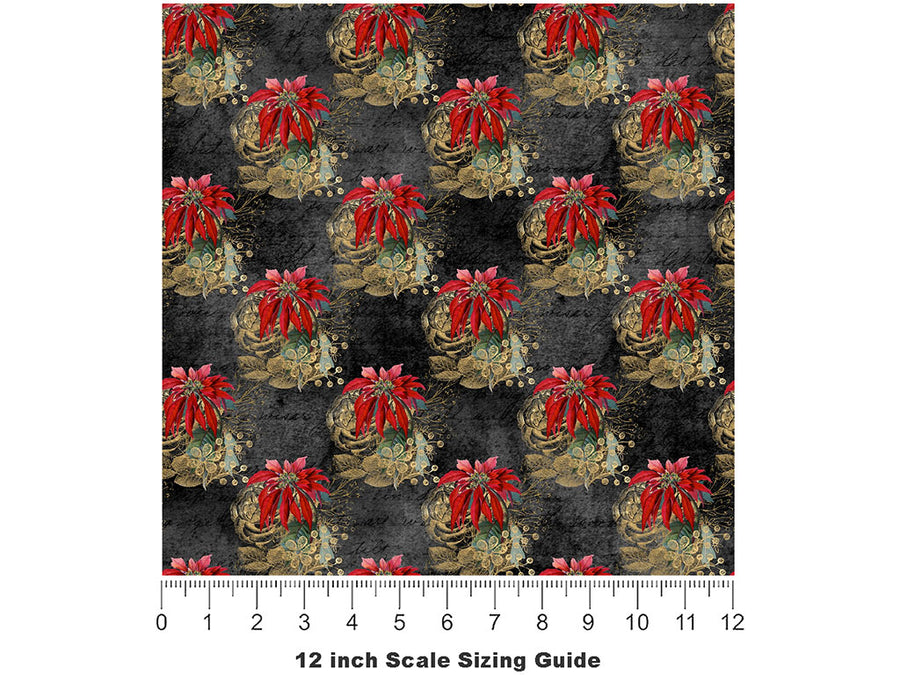 Wilting Romance Gothic Vinyl Film Pattern Size 12 inch Scale~Rwraps Wilting Romance Gothic Sizing Chart~2
