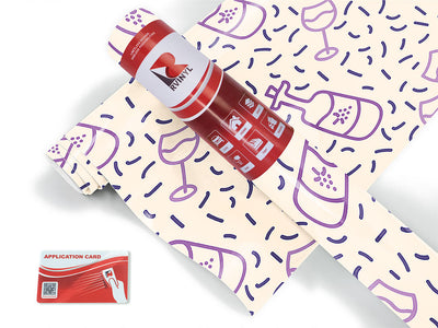 wine o-clock alcohol Craft Vinyl Roll