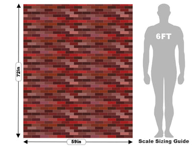 Wine Red Brick Vehicle Wrap Scale~Rwraps Series 914 Wine Red Brick Measurements~2
