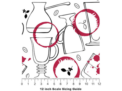 Wine Stains Alcohol Vinyl Film Pattern Size 12 inch Scale~Rwraps Wine Stains Alcohol Sizing Chart~2