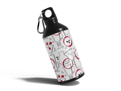 wine stains alcohol Water Bottle DIY Stickers