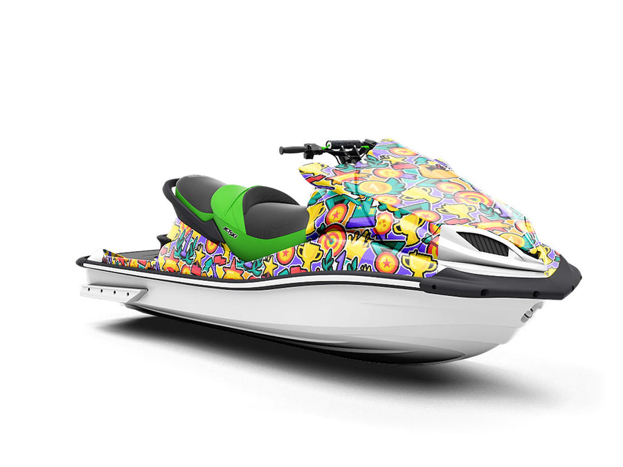 Winner Winner Sticker Bomb Jet Ski Vinyl Customized Wrap