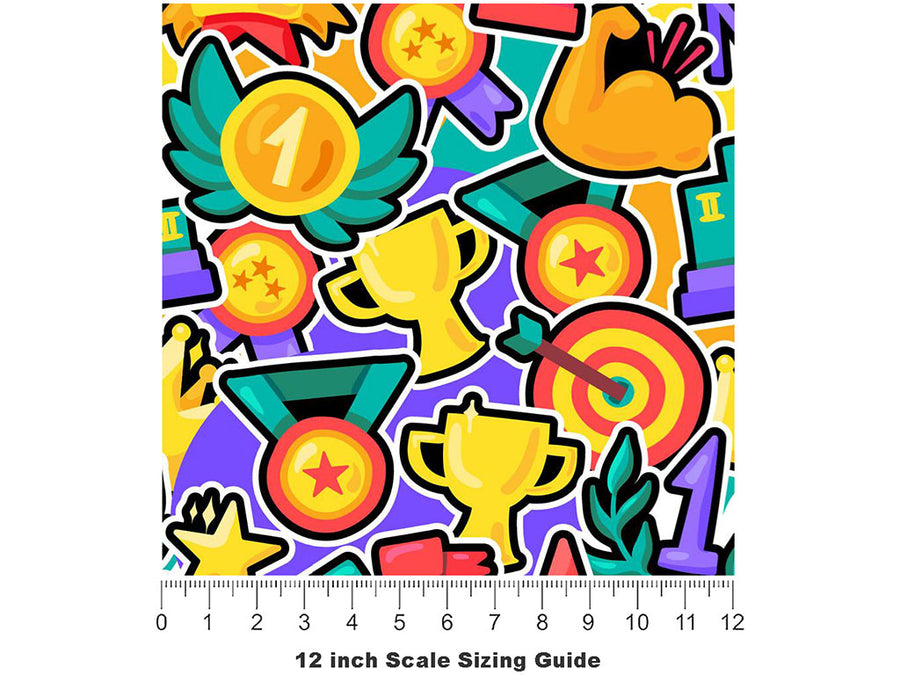 Winner Winner Sticker Bomb Vinyl Film Pattern Size 12 inch Scale~Rwraps Winner Winner Sticker Bomb Sizing Chart~3