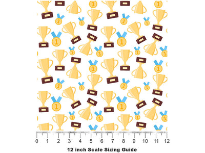 Winning Medals Sport Vinyl Film Pattern Size 12 inch Scale~Rwraps Winning Medals Sport Sizing Chart~2