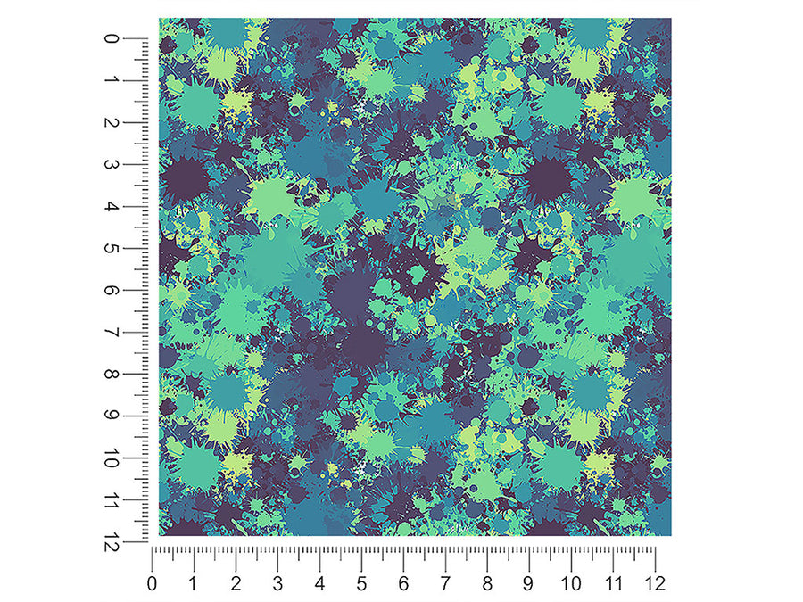 winter blues paint splatter 1ft x 1ft Craft Sheets