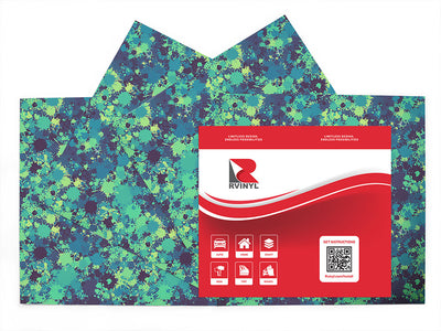 winter blues paint splatter Craft Vinyl Sheet Pack