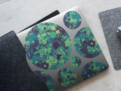 winter blues paint splatter DIY Laptop Stickers