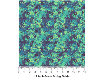 Winter Blues Paint Splatter Vinyl Film Pattern Size 12 inch Scale~Rwraps Winter Blues Paint Splatter Sizing Chart~2