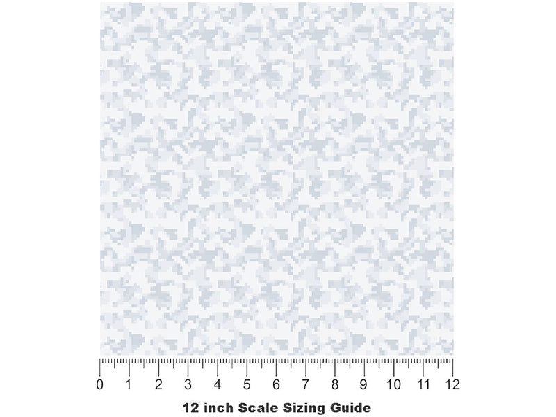 Winter Pixel Camouflage Vinyl Film Pattern Size 12 inch Scale~Rwraps Winter Pixel Camouflage Sizing Chart~3
