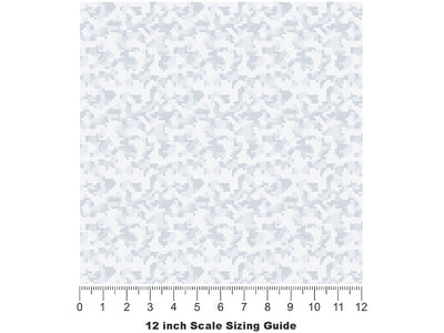Winter Pixel Camouflage Vinyl Film Pattern Size 12 inch Scale~Rwraps Winter Pixel Camouflage Sizing Chart~3