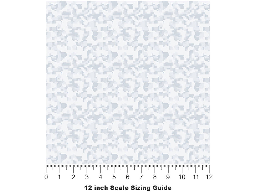 Winter Pixel Camouflage Vinyl Film Pattern Size 12 inch Scale~Rwraps Winter Pixel Camouflage Sizing Chart~3
