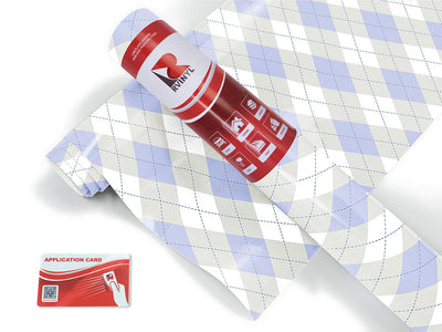 winter sky argyle Craft Vinyl Roll