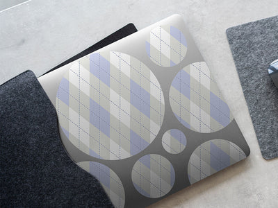 winter sky argyle DIY Laptop Stickers