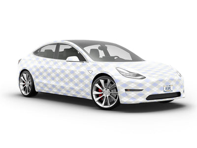 Winter Sky Argyle Vehicle Vinyl Wrap