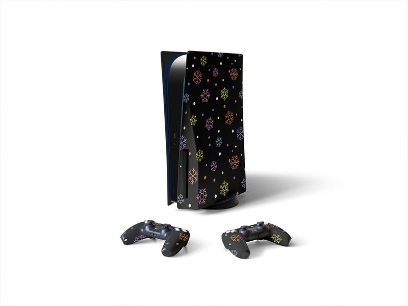 winter wonderland snowflake Sony PS5 DIY Skin