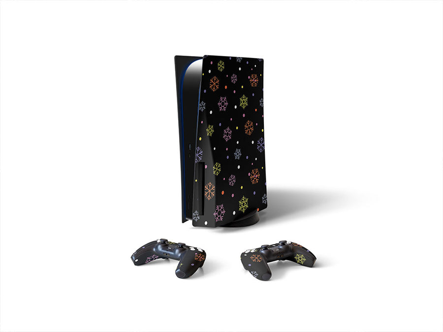 winter wonderland snowflake Sony PS5 DIY Skin