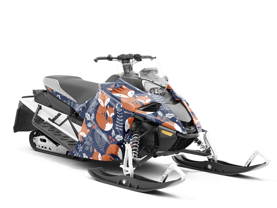 Winter Woods Animal Custom Wrapped Snowmobile