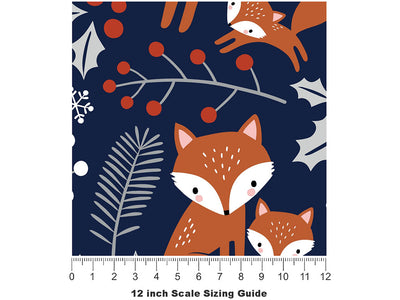 Winter Woods Animal Vinyl Film Pattern Size 12 inch Scale~Rwraps Winter Woods Animal Sizing Chart~2