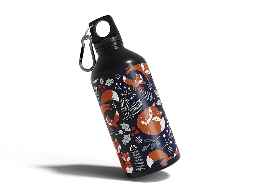 winter woods animal Water Bottle DIY Stickers