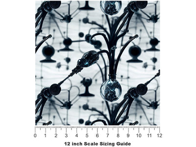 Wire Flowers Science Fiction Vinyl Film Pattern Size 12 inch Scale~Rwraps Wire Flowers Science Fiction Sizing Chart~2