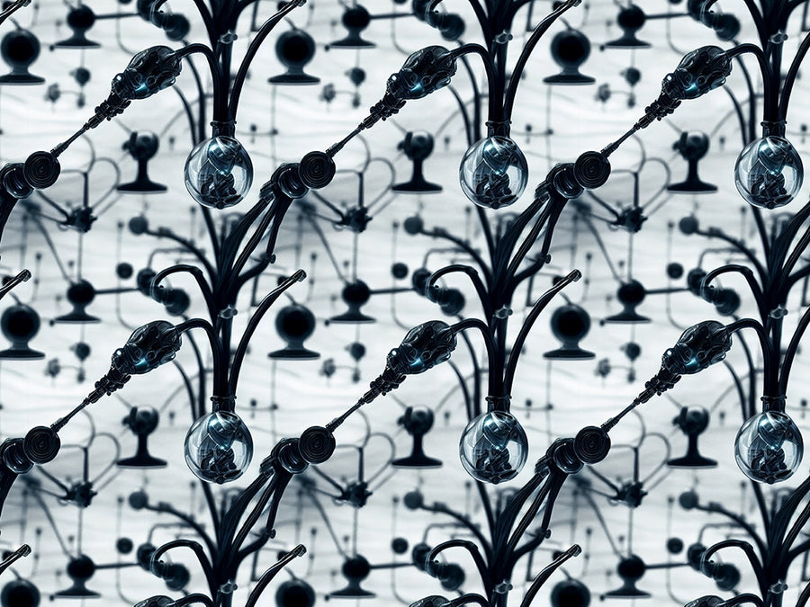Wire Flowers Science Fiction Vinyl Wrap Pattern~Rwraps Series 914 Digitally Printed Vinyl Wrap~0