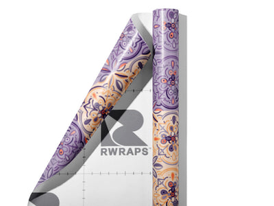 Wisteria Tile Wrap Film Sheets~Rwraps Series 914 Wisteria Tile Scrolled Sheet~4