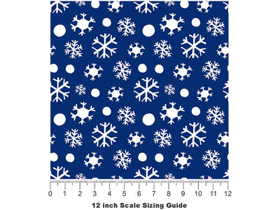 Wont Be Long Snow Vinyl Film Pattern Size 12 inch Scale~Rwraps Wont Be Long Snow Sizing Chart~2