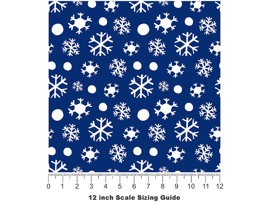 Wont Be Long Snow Vinyl Film Pattern Size 12 inch Scale~Rwraps Wont Be Long Snow Sizing Chart~2