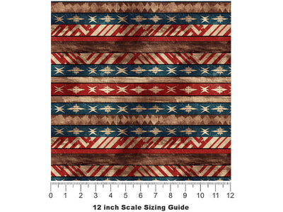 Wood Burn Americana Vinyl Film Pattern Size 12 inch Scale~Rwraps Wood Burn Americana Sizing Chart~3