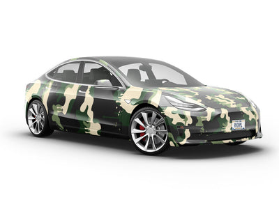Woodland Graffiti Camouflage Vehicle Vinyl Wrap