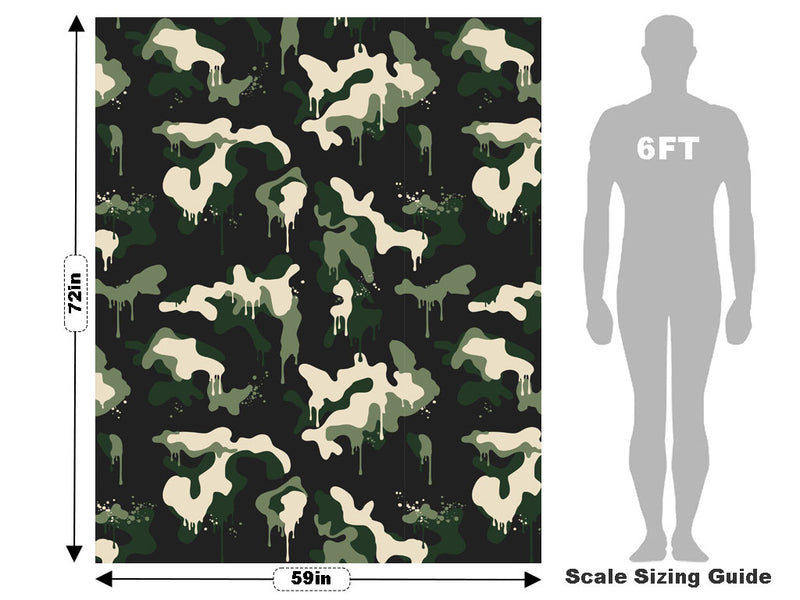 Woodland Graffiti Camouflage Vehicle Wrap Scale~Rwraps Series 914 Woodland Graffiti Camouflage Measurements~2