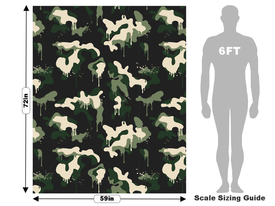 Woodland Graffiti Camouflage Vehicle Wrap Scale~Rwraps Series 914 Woodland Graffiti Camouflage Measurements~2